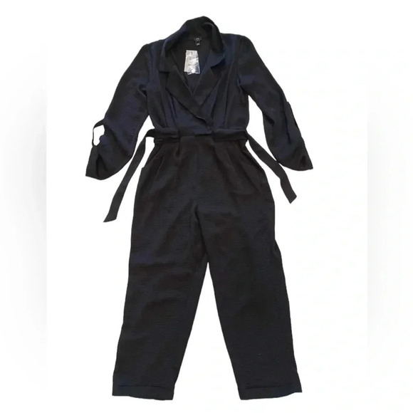 River Island Black Capri Jumpsuit Size 6 - Picture 6 of 11